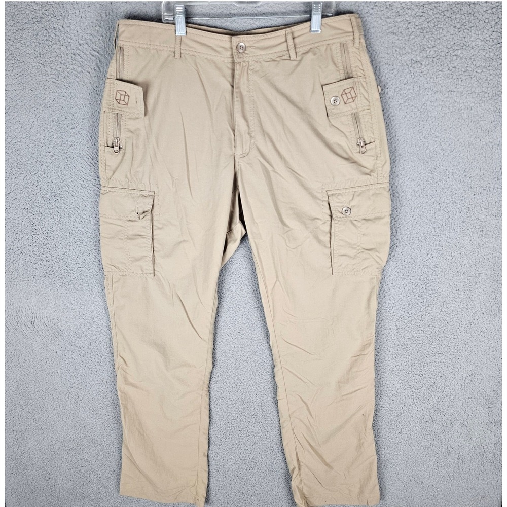 Clothing Arts Cargo Pants Mens 34x32 Khaki P^cubed Pick-Pocket Proof Travel